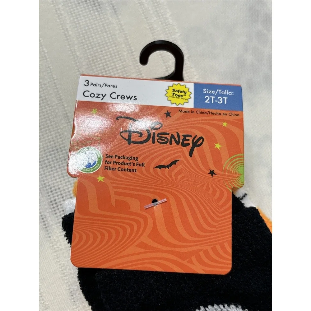 Disney Socks 2T-3T Glow In The Dark Tim Burton The‎ Nightmare Before Christmas